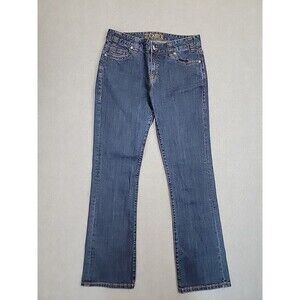 Rock Roll Jeans Womens 34x31 Straight Mid‎ Rise Blue Stretch Cowgirl Western EUC